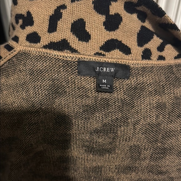 J. Crew Brown and Black Blazer‎ with Leopard Print 3/4 sleeve - Picture 2 of 7